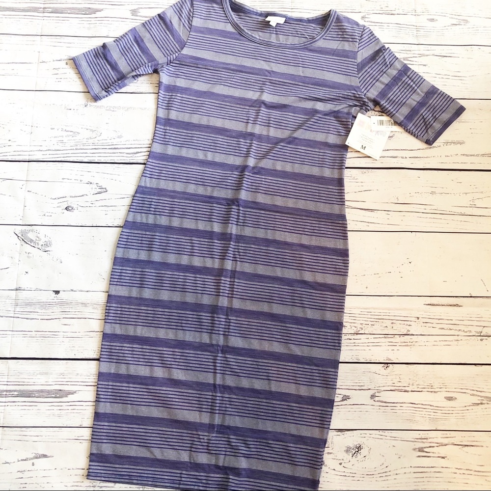 LULAROE l NWT Medium purple striped Julia